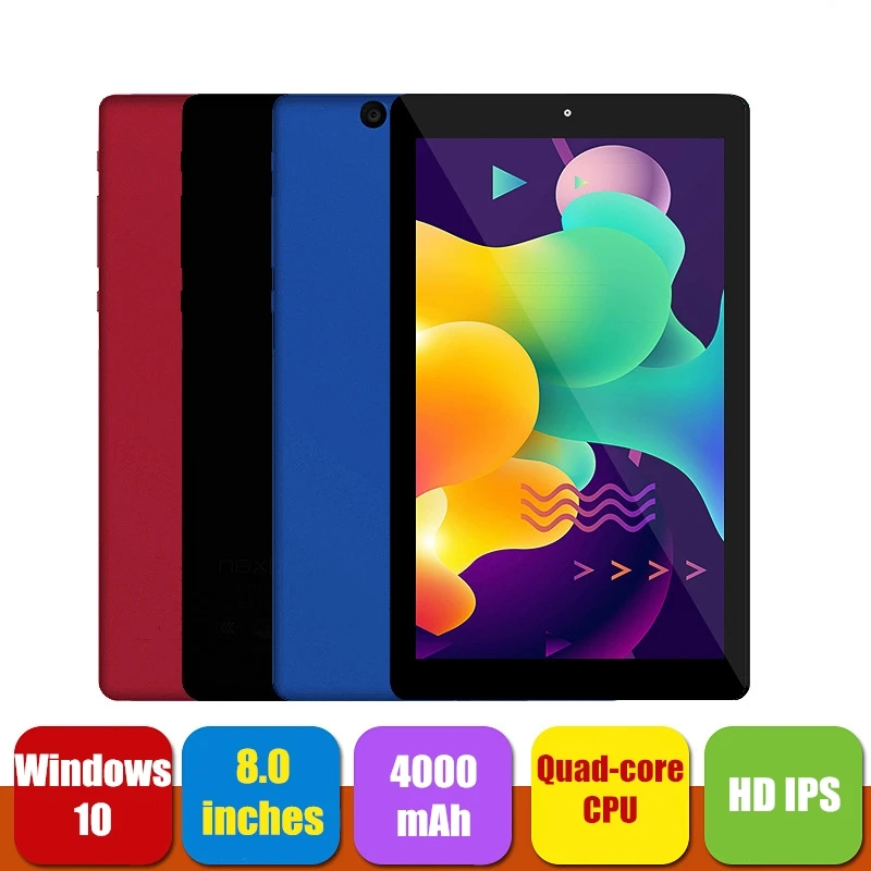  Windows Tablet PC 8 inch Windows 10 Tablets Atom Z8300 Quad Core CPU 4+64GB ROM 16:9 1280*800 IPS S
