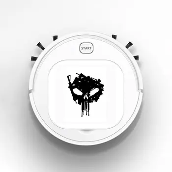 

Smart Sweeper Robot House Durable Power Floor Cleaning Robots Vacuum Cleaner 1800pa Zombie Horror Punisher Gun Skull