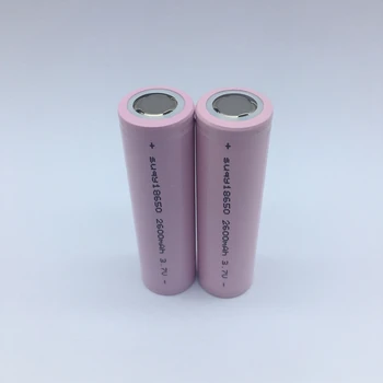 

supersedebat 2pcs/lot 100% new original power bank 18650 accumulator battery lithium ion 3.7v 2600mAh 18650 protected batterij