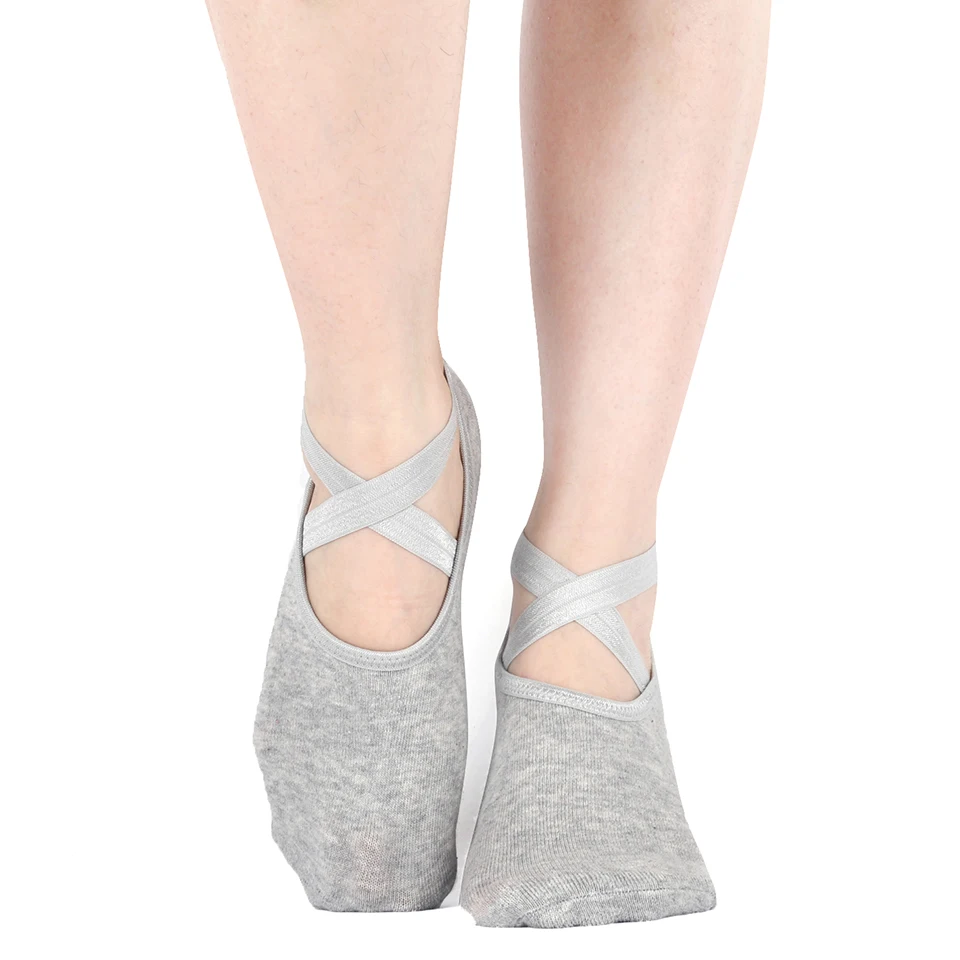 Женские бандажные носки, силиконовые Нескользящие быстросохнущие демпфирующие Носки для пилатеса и балета, хорошее сцепление для мужчин и женщин, хлопковые носки