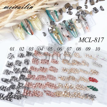

60pcs Mixed Style Strass Nail Rhinestones Design For Nails Art Decorations Crystal Glass Charms Partition Nail Accessories Set