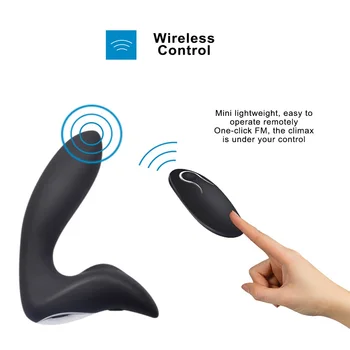 Vibrating Prostate Massager Men Anal Plug Waterproof 10 Stimulation Patterns Powerful Motors Butt Silicone Sex Toys for Adults 3