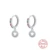 925 Sterling Silver Pendients Plata Colorful Zircon Irregular Hoop Earrings for Women Piercing Huggie Earring Jewelry 14