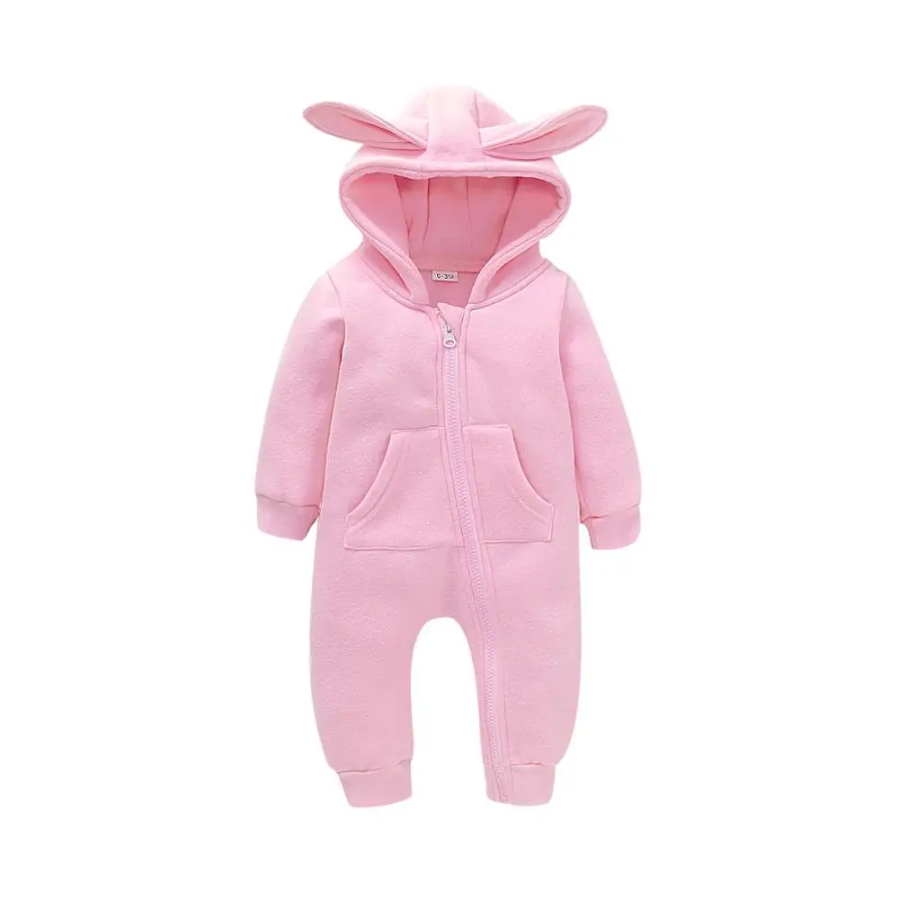 Baby Rompers Spring Autumn Newborn Clothes Cute Pink Rabbit Infant Bebes Jumpsuits One-Pieces Toddler Kids Overalls Pajamas 0-2Y