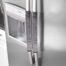Дверная ручка для холодильника, покрытие кухонного прибора, декоративные ручки, противоюзовый протектор, фланелевые перчатки для холодильной печи, защитный коврик