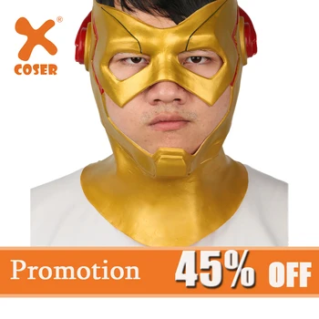 

X-COSTUME The Kid Flash Wally West Latex Mask Kid Flash Cosplay Props with Xcoser Logo