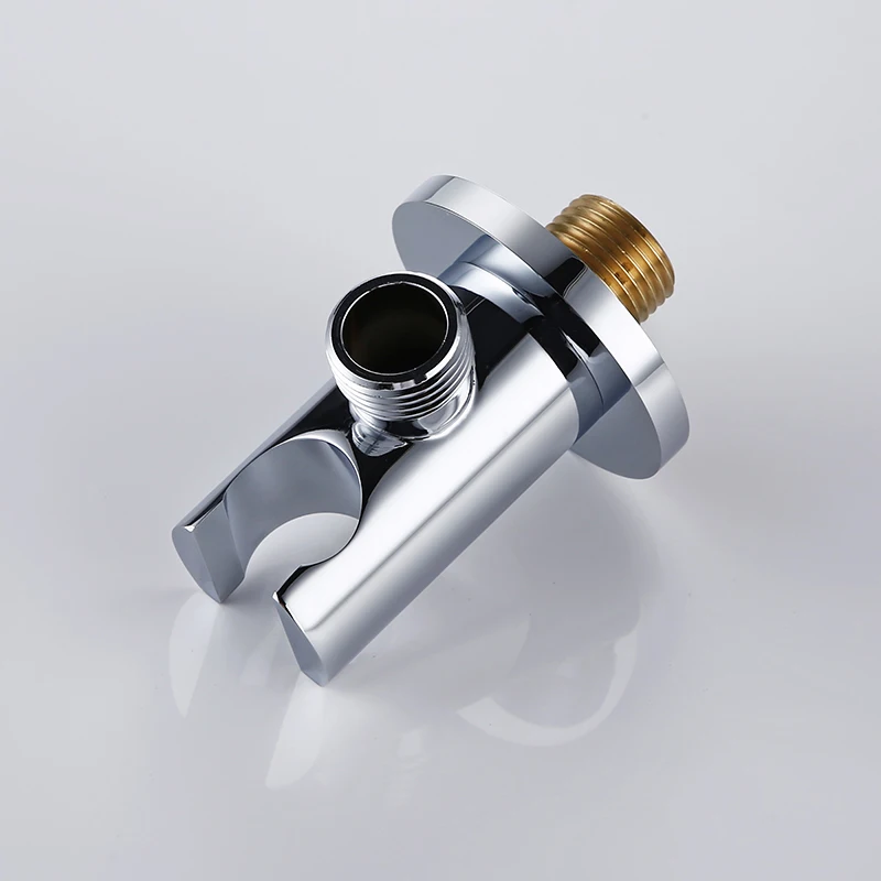 1/2" Handheld Shower Base Shower Hand Fixed Bracket Silver Polished Brass Wall-Mounted Bracket Holder Adjustable for Bathroom