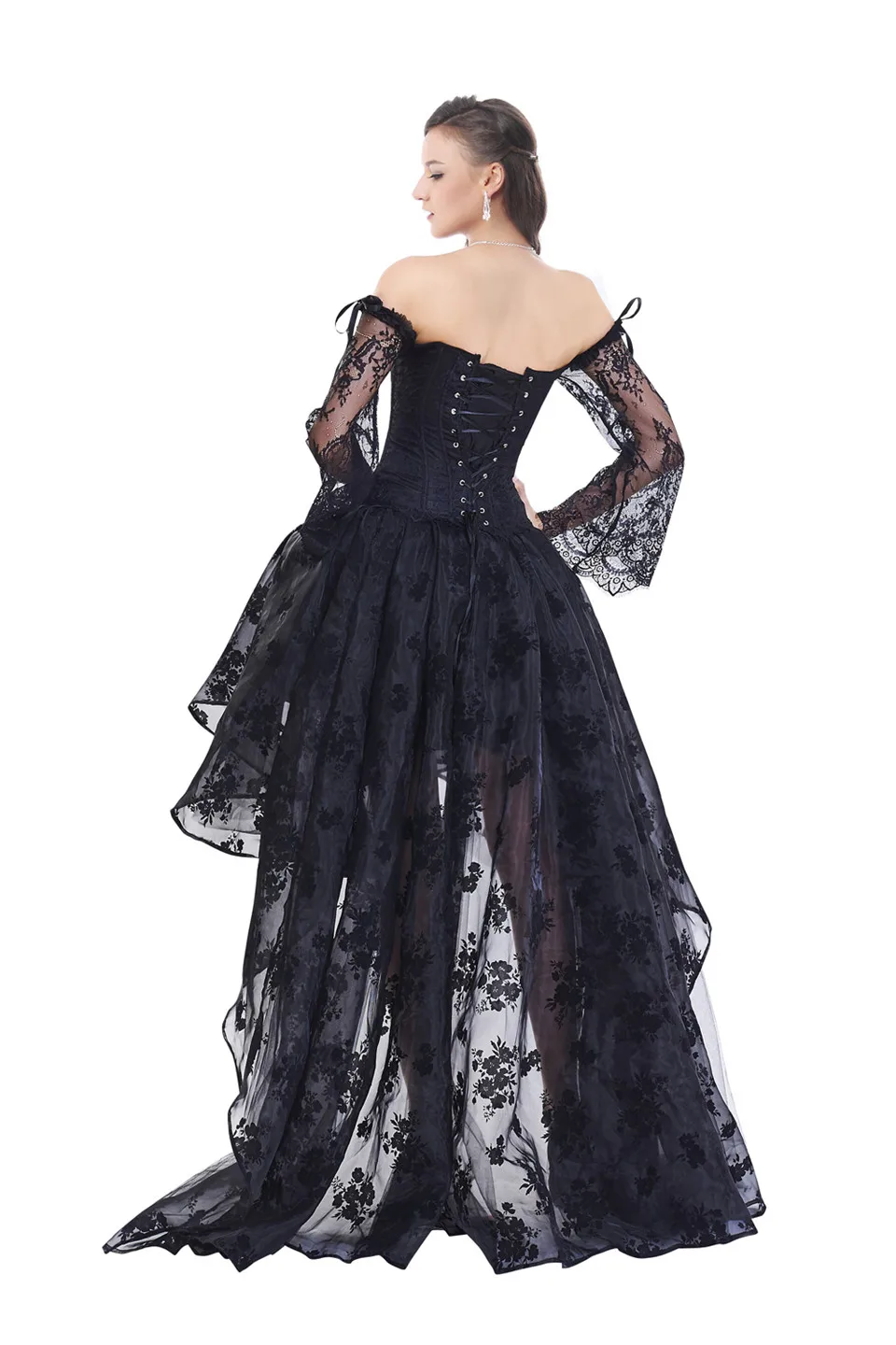 Women Steampunk Corset Dress for Women Off Shoulder Blouse Corset