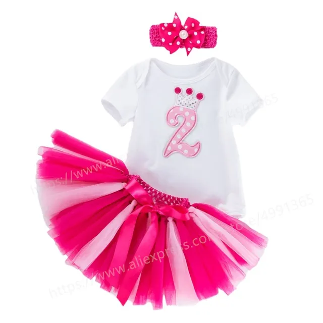 Baby Girl Clothes 2nd Birthday Dress Outfits 2 Years Girls Boutique Clothing Christening Dresses For Toddler Girls Birthday Dress