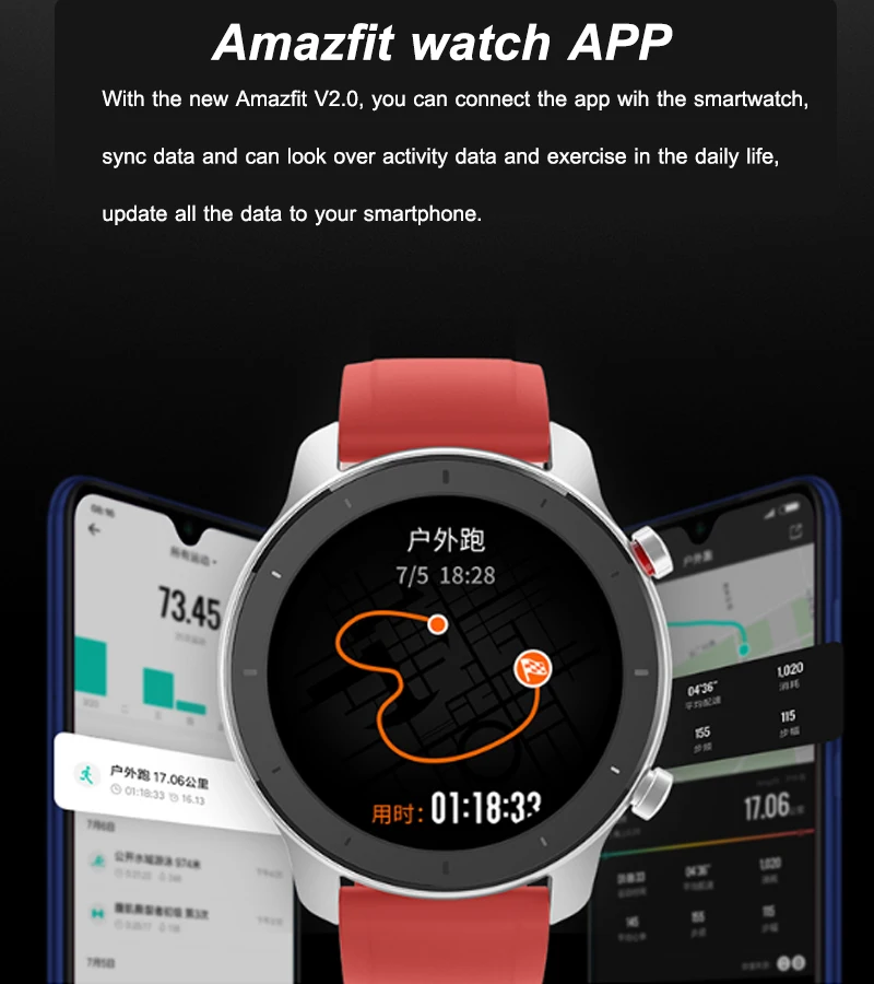 Amazfit GTR 47 мм Смарт-часы для мужчин 5 АТМ водонепроницаемый Huami gps Smartwatch до 24 дней батарея AMOLED экран 12 Спорт Modesl