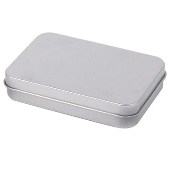 

HOT 30Pcs/Lot Metal Box Rectangle 9.5x6x2 Cm Sealed Small Tools Boxes Storage Coins Headphones Gift Box Iron Container