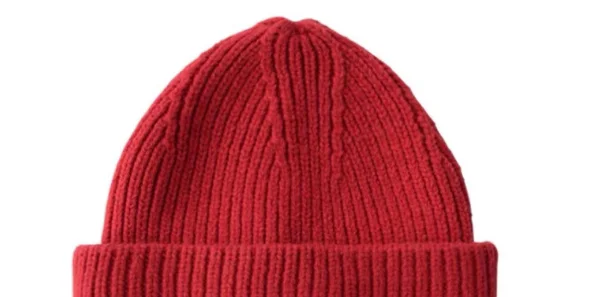 Новая женская шерстяная вязаная шапка, зимняя Милая одноцветная Милая теплая шапка со смайликом - Цвет: Red