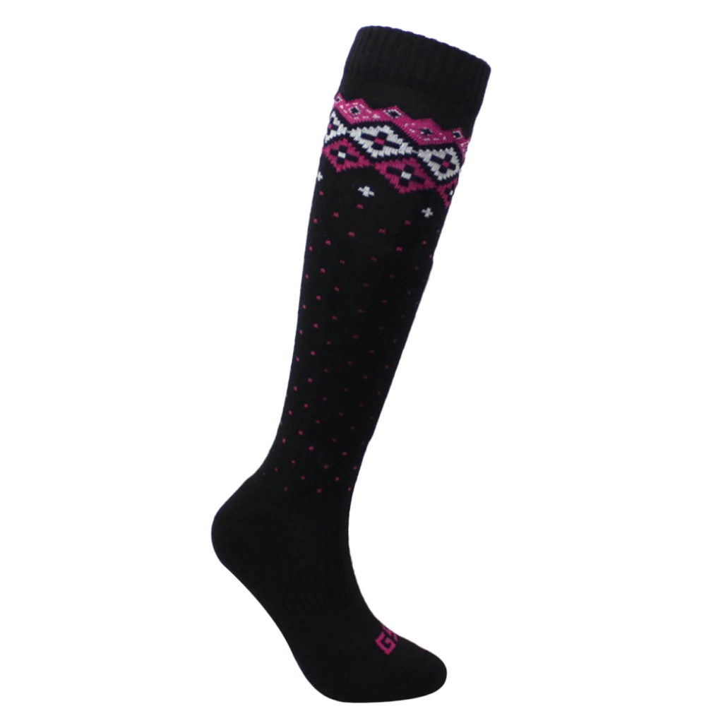 Adult Child Wool Blend Holding Winter Warm Ski Snow Stretchy Long Socks Winter Ski Socks