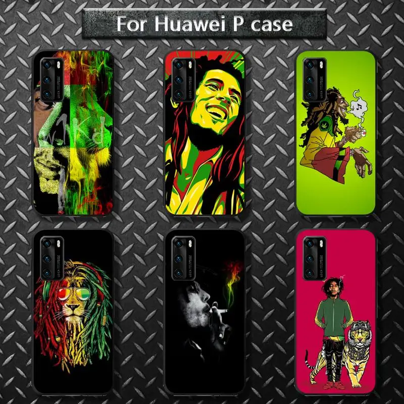 Bob marley lion rasta Phone Case For huawei P40 P30 pro lite P10 P20 psmart 2020 2019 2017 2018 phone case | Мобильные телефоны и