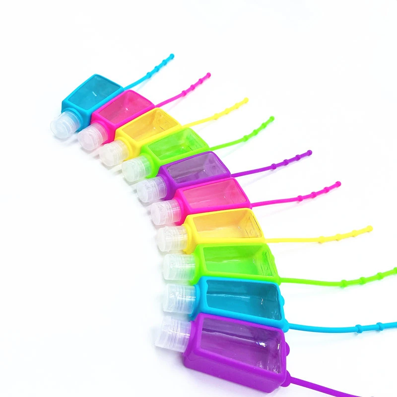 5Pcs Hand Sanitizer Sub Bottle 30ml Round Square Refillable Portable Silicone Protective Covers Storage Container | Дом и сад