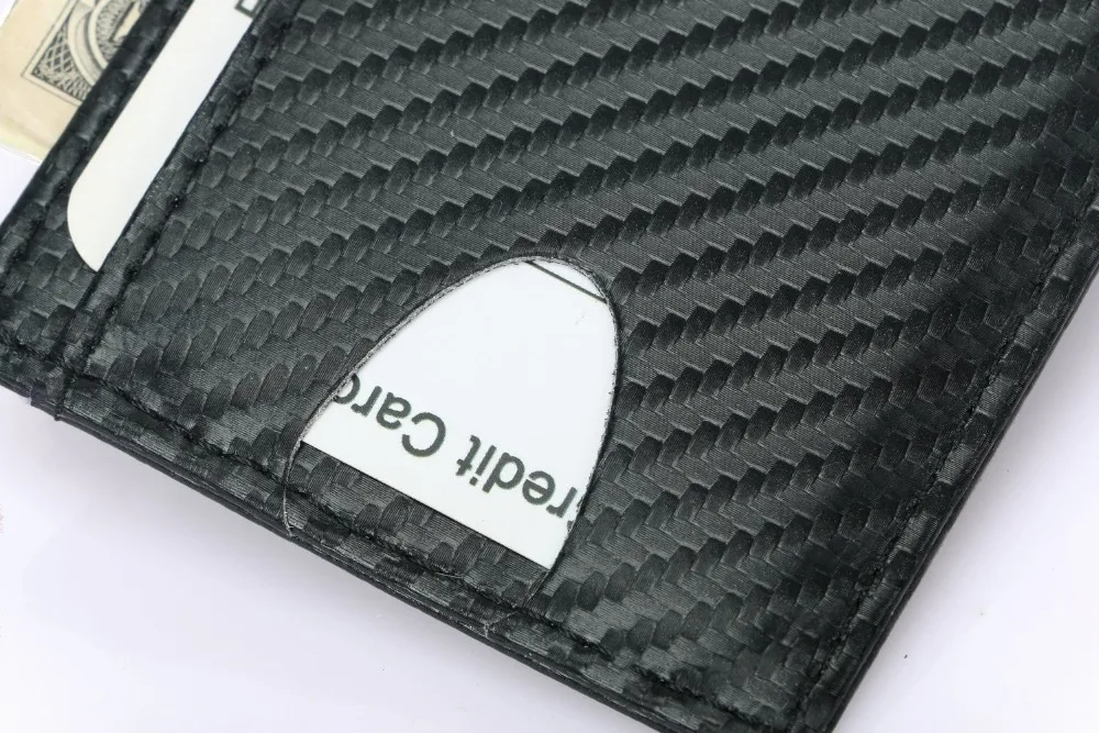 Углеродное волокно RFID блокирующий держатель для карт кошелек кредитный держатель для карт минимализм кошелек Противоугонный Чехол для карт