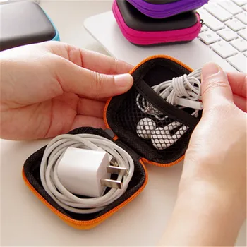 

1PC Earphone Wire Organizer Box Data Line Cables Storage Box Case Container Coin Headphone Protective Box Case Container