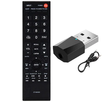 

TV Remote Control for Toshiba CT-90325 with USB Bluetooth 4.2 Stereo o Transmitter 3.5mm o Cable