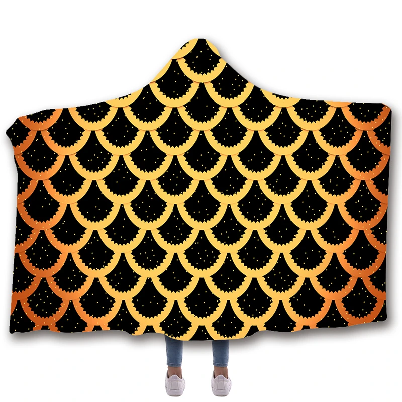 Animal-Mermaid-Printed-Hooded-Blanket-For-Adults-Kid-Bad-Sofa-Warm-Wearable-Fleece-Woman-Throw-Blankets (5)