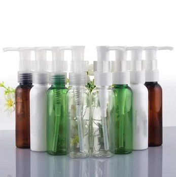 

50pcs,60ml white Oil pump bottle brown rounded shoulders,squeeze bottles,perfume bottles,refillable bottles