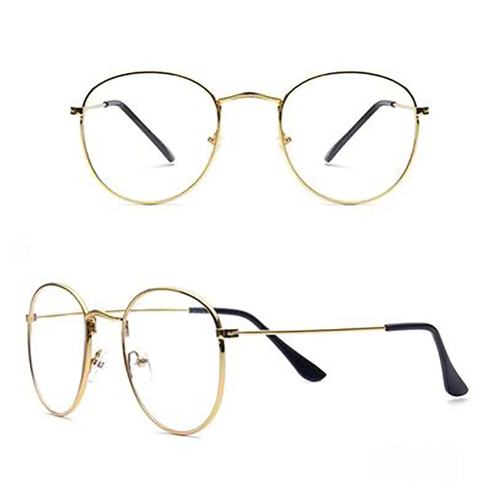 Модные классические очки унисекс с золотой металлической оправой, женские и мужские классические очки в винтажном стиле, оптические очки для чтения
