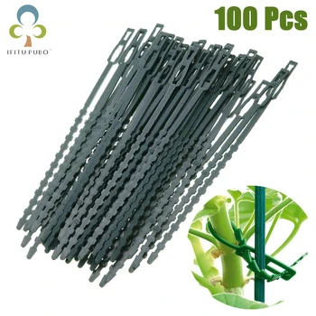 

100Pcs/lot Multipurpose fish bone spur green garden tie garden wire tie garden fish bone tie Garden tools YJN