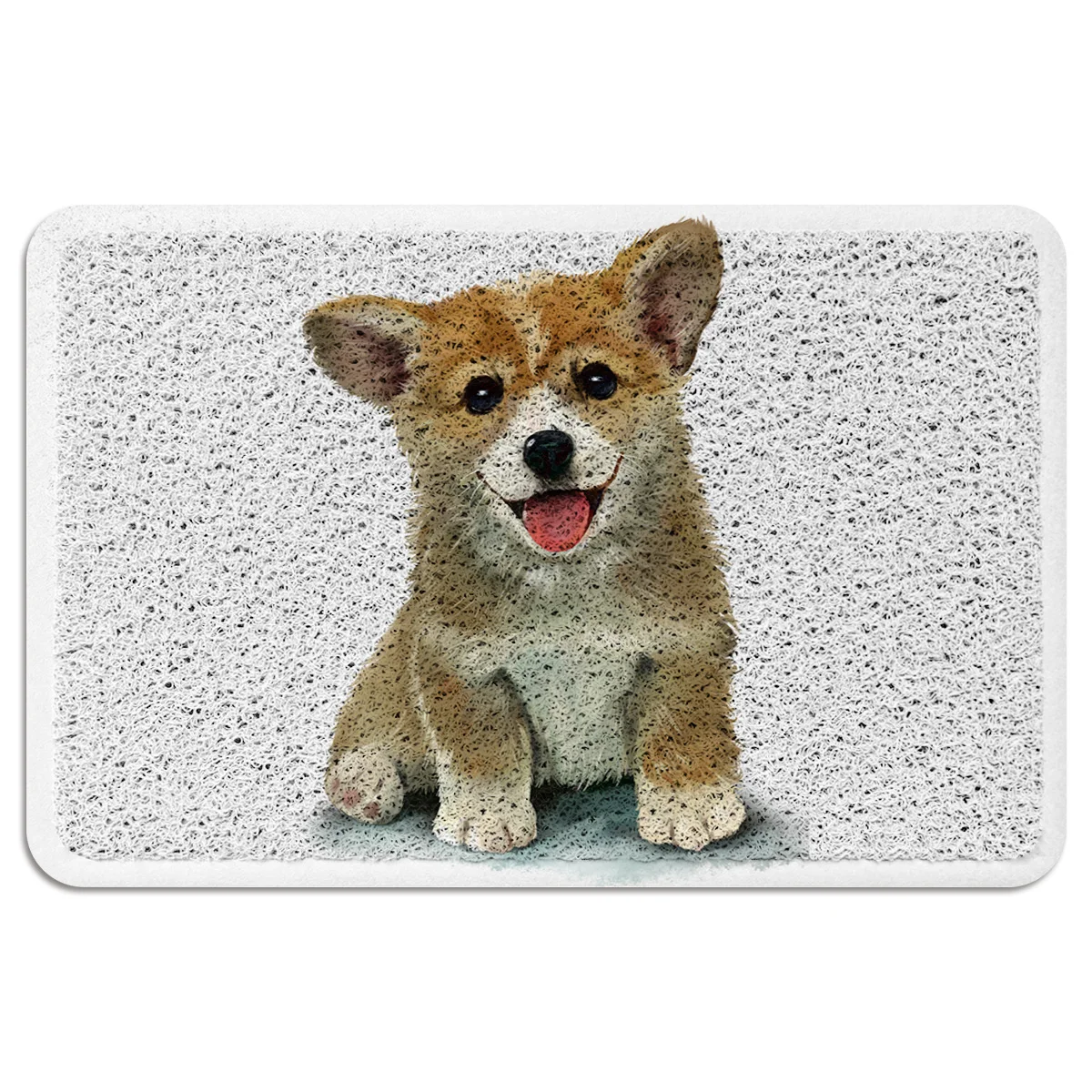 Придверный коврик Corgi Dog с милыми домашними животными, пылезащитный коврик с петлей для ног, коврик для прихожей, кухни, ванной, нескользящий коврик для входной двери, домашний декор