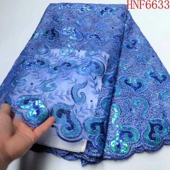 

Hot Sale Design French Sequins Lace Fabric 2019 Blue High Quality African Sequins Swiss Voile Lace French Tulle Mesh Lace Fabric
