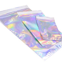 100 шт лазерный самозапечатывающийся пластиковые конверты почтовые пакеты для хранения голографические Подарочные ювелирные изделия поли клей курьерская Упаковка Сумки