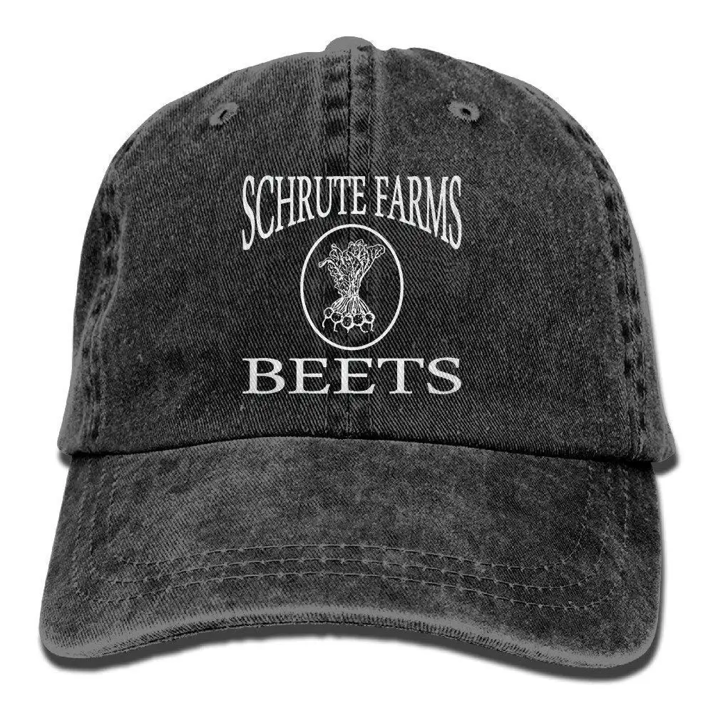 Бейсболка Schrute Farms Beets Ретро окрашенная хлопковая Регулируемая джинсовая кепка Низкопрофильная