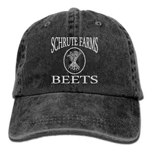 Бейсболка Schrute Farms Beets Ретро окрашенная хлопковая Регулируемая джинсовая кепка Низкопрофильная