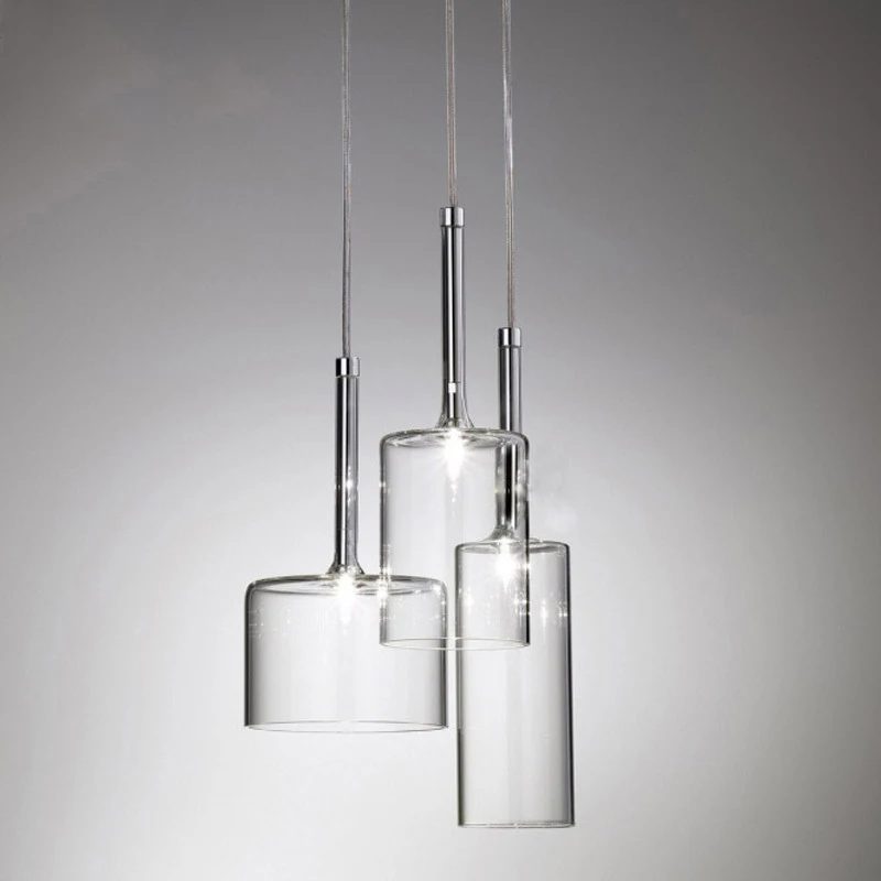 Dining Table Pendant Lights Kitchen Island Bedroom Bedside Hanging Lamps for Ceiling Glass Lampshade Lighting Suspension Design