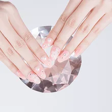 543-перламутровые блестящие женские свадебные платья для фотосессии, резинки с круглым носком, одежда для маникюра, готовая продукция, накладные ногти