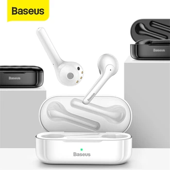 Baseus W07 Bluetooth наушники TWS беспроводные Bluetooth наушники 3D стерео Спортивные Беспроводные наушники с двойным шумоподавлением микрофоном