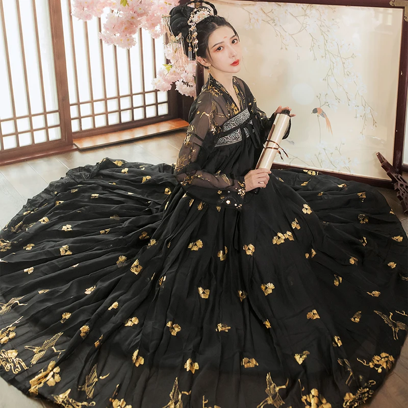 Женский Классический танцевальный костюм Hanfu традиционное сказочное платье для
