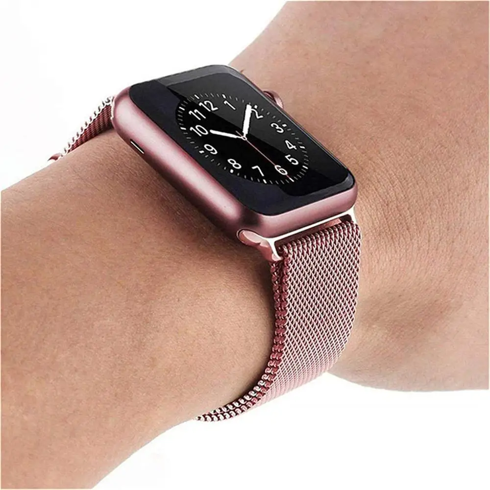 Ремешок Миланская петля для Apple Watch Band 42/38 мм 40/44 металлический сетчатый Браслет из