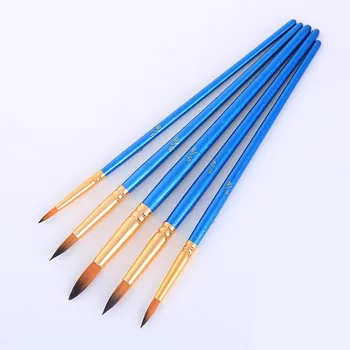 

5Pcs Paint Brushes Set Nylon Painting Brush Short Rod Oil Acrylic Brush Watercolor Pen High Quality Professional Art Supplies
