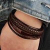 Bracelet classique en cuir véritable pour hommes, prix de gros, breloque pour la main, bijoux multicouches, cadeau fait à la main, pour les plus Cool ► Photo 3/6