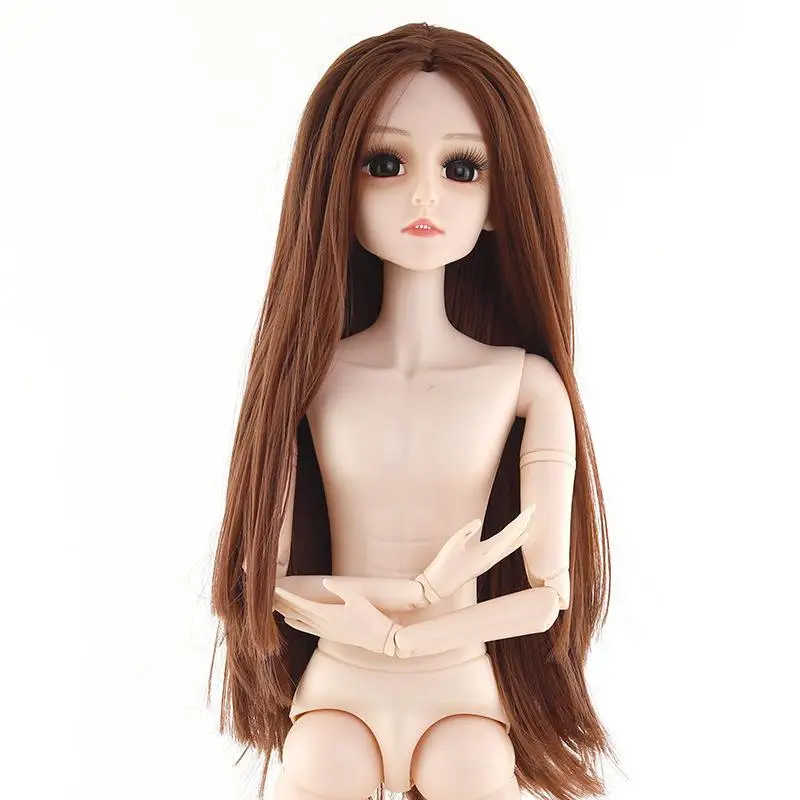 Горячая 60 см мужские BJD куклы 22 подвижные суставы большая кукла игрушка 3D Глаза DIY Макияж мужской голый обнаженный мальчик кукла Принц для девочек подарок - Цвет: A Doll with head