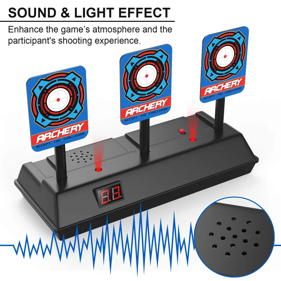 Новая цифровая мишень для стрельбы автоматический сброс и оценка имитация звука игрушечный пистолет мишень подходит для Nerf и Пейнтбольного пулевого пистолета