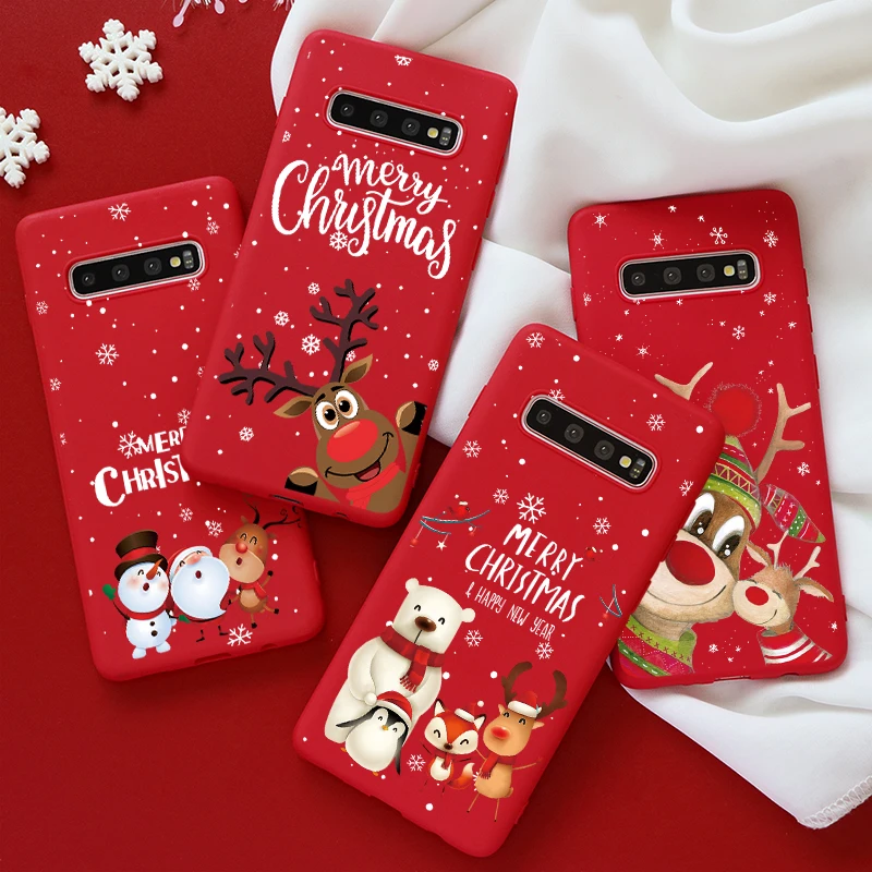 Рождественский чехол для Samsung Galaxy A50 A21S A32 A52 A72 A12 A31 A41 A51 A70 A71 M32 A22 S21 S8 S9 S10 S20 FE Plus