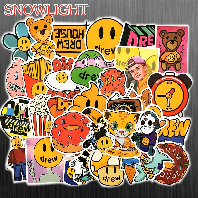 10/30/50 pcs/pack Singer Justin Bieber Drewhouse Sticker Pack For Car Suitcase Laptop Motorcycle Styling Cool Cartoon Stickers