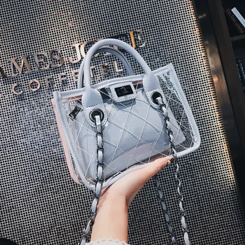 

2020 new transparent small bag jelly bag shoulder bag