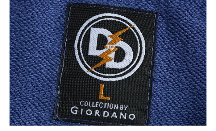 Giordano мужские свитшоты алфавит вышивка накладной карман Толстовка draeting Mediu толщина Sudadera Hombre 92099790