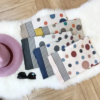 

Fall and Winter Decoration and Warming Dual-purpose Woman Scarf with Colored Point Wool Cashmere-like Scarf in 2019