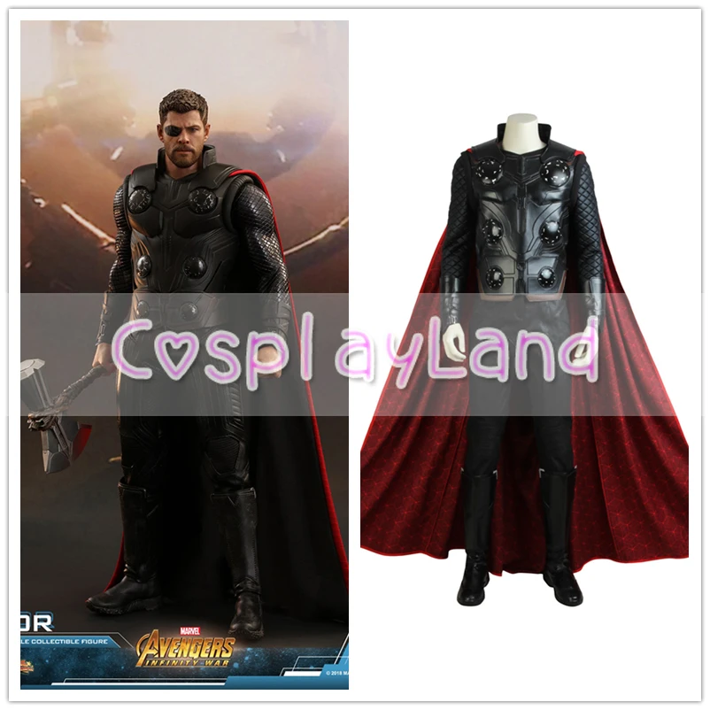 

Avengers Infinity War Thor Cosplay Costume Carnival Halloween Costumes Superhero Thor Costume Cosplay Avengers 3 Suit With Boots Custom Made