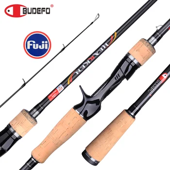 BIG OFFER ❤️ Spinning Casting Travel Fuji Lure Fishing Rod 1.68m 1.8m 2.1m 2.4m 2.7m 3.0m L/ML/M/MH Baitcasting BUDEFO HEARKEN T800Carbon Rod - discount item 47% OFF Sports & Entertainment