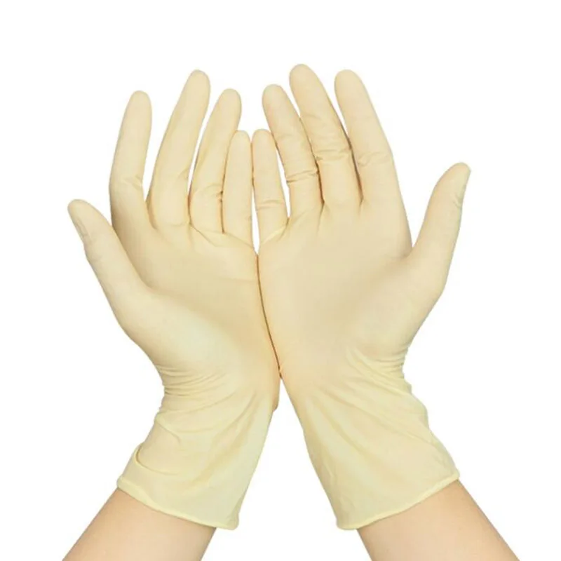 

100/50pcs Disposable Latex Gloves Universal Cleaning Work Finger Gloves Rubber Protective Home Food for Cream Safety DST001