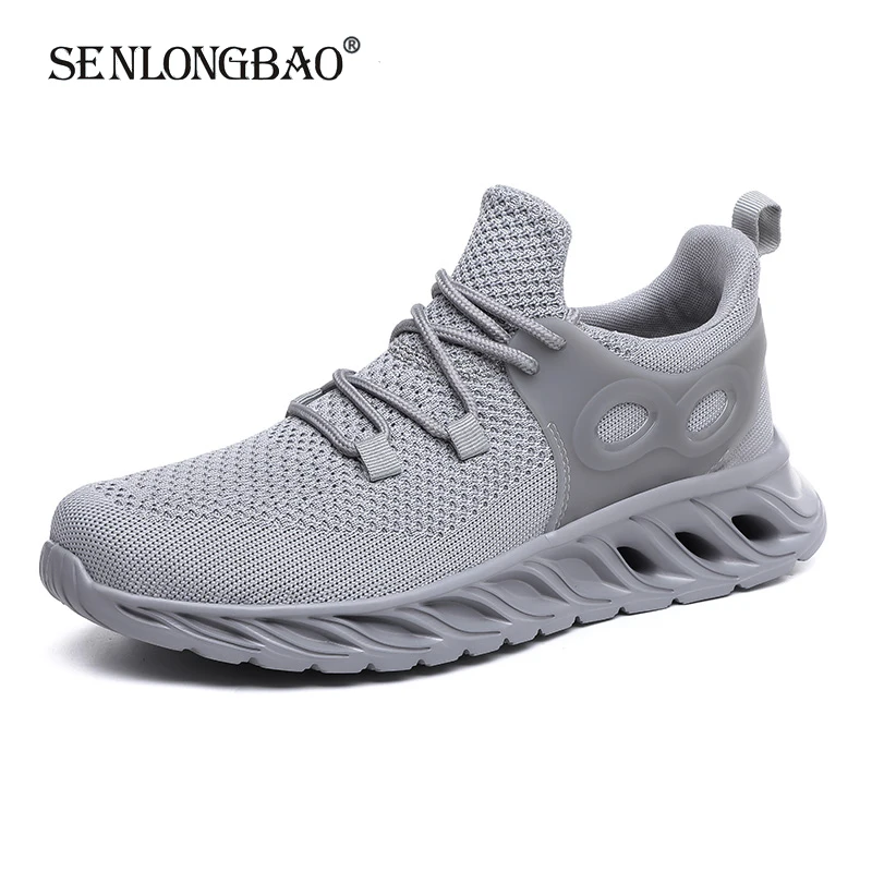 

Brand New Spring Autumn Men Fashion Casual Shoes Comfortable Flat Men Shoes Knit Breathable mesh Sneakers Loafers Big Size 39-46