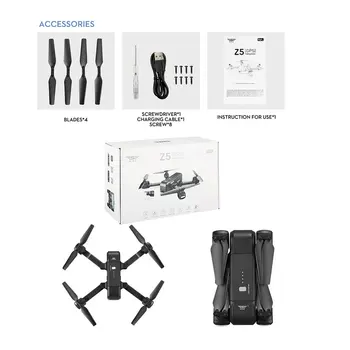 

Z5 RC Quadrocopter with HD 720P 1080P Camera Wifi FPV GPS Drone 2.4G/5G Altitude Hold Follow Me Mode Gesture Aerial Photography